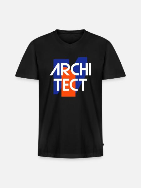 Architecte (figures géométriques) - T-shirt encolure en V Premium bio Homme - noir