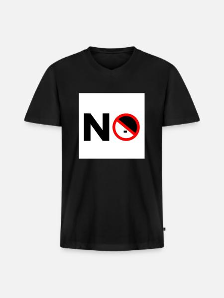 Vers la droite - T-shirt encolure en V Premium bio Homme - noir