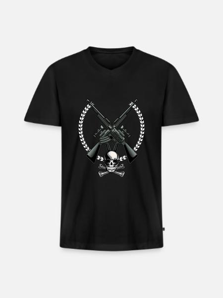 weapons - Men's Premium Organic T-shirt with V-neck - black