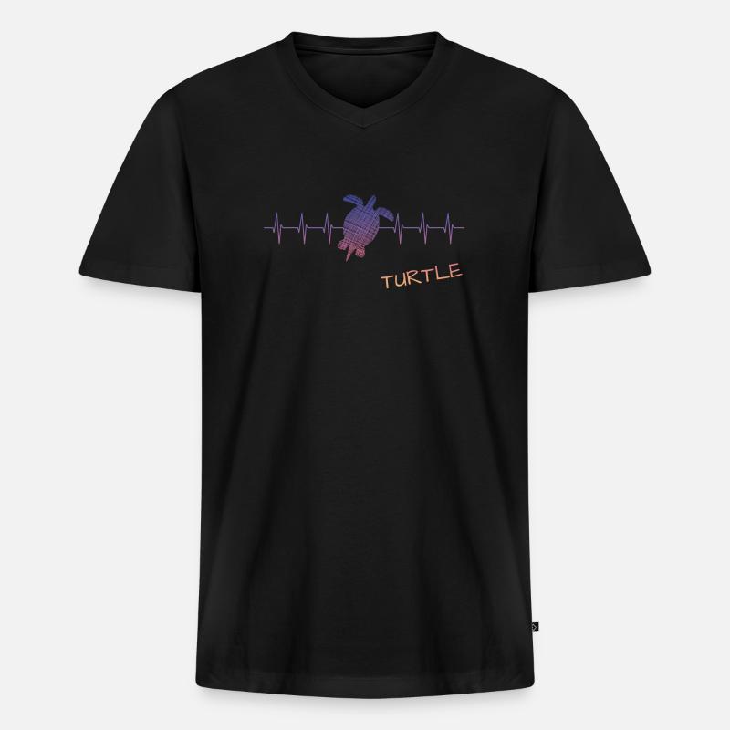 Turtle turtle - Männer Premium Bio T-Shirt mit V-Ausschnitt - Schwarz
