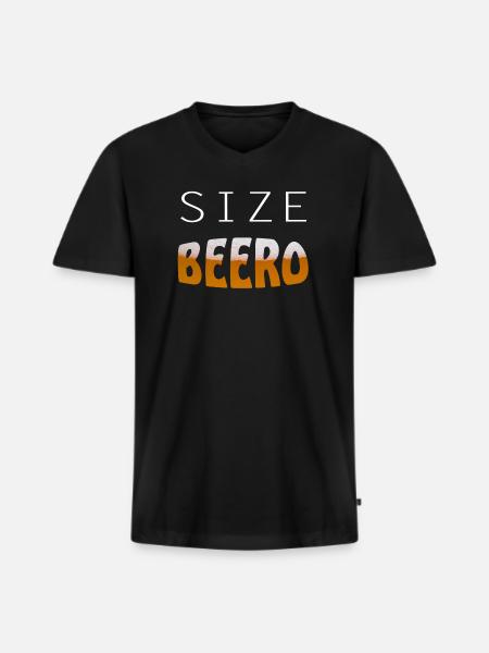 Bier beer lustiger Spruch - Männer Premium Bio T-Shirt mit V-Ausschnitt - Schwarz