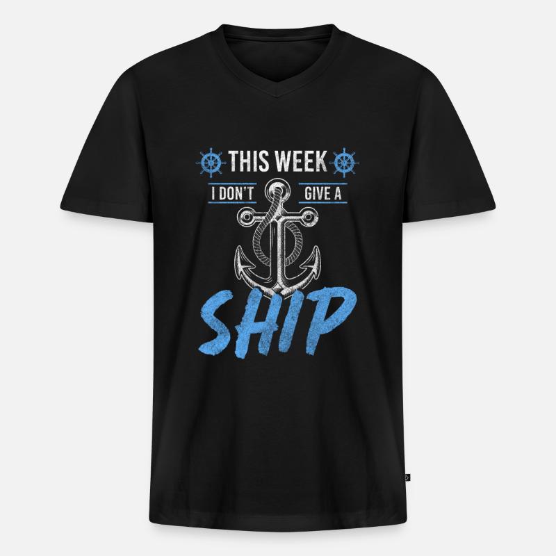 Rebell Spruch Uninteressant Sarkasmus - Männer Premium Bio T-Shirt mit V-Ausschnitt - Schwarz