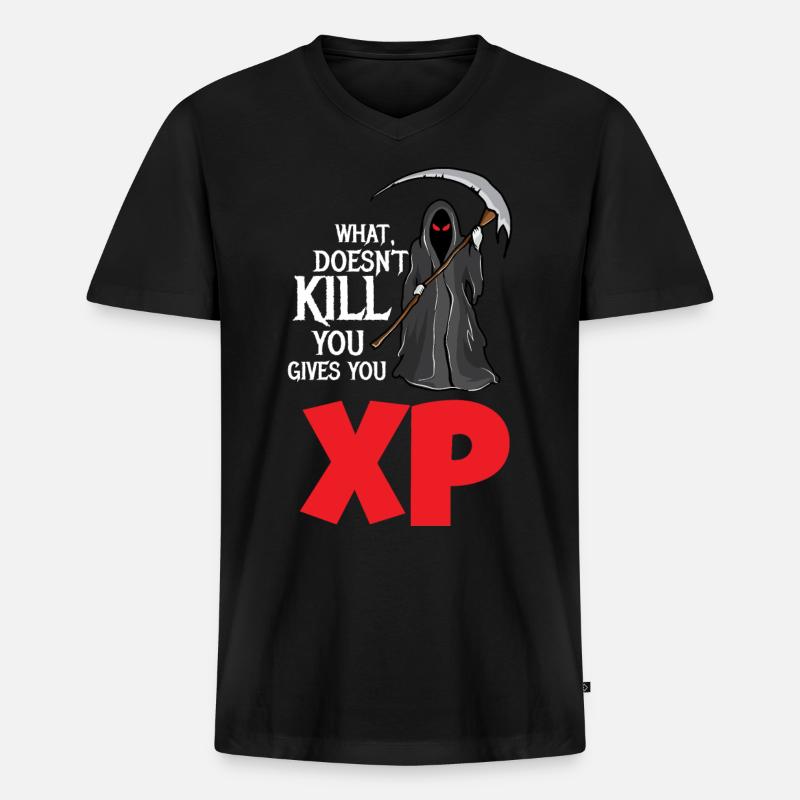 Gamer - Männer Premium Bio T-Shirt mit V-Ausschnitt - Schwarz