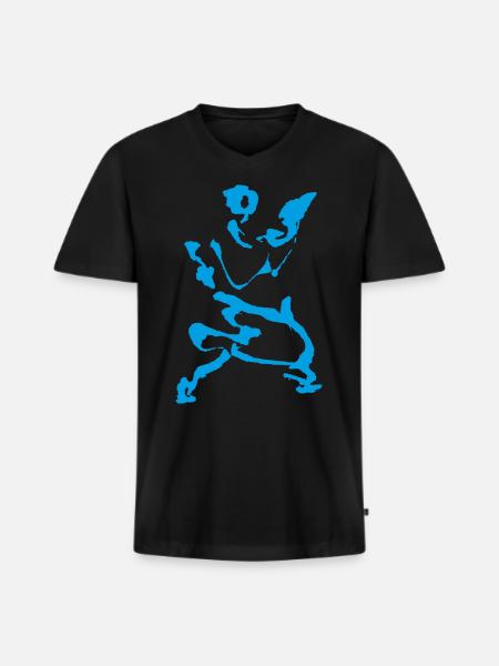Taichi - Männer Premium Bio T-Shirt mit V-Ausschnitt - Schwarz