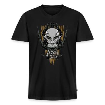 Der Hobbit Ork-Anführer Azog Der Schänder - Männer Premium Bio T-Shirt mit V-Ausschnitt - Schwarz - Vorne - Nico (187cm)