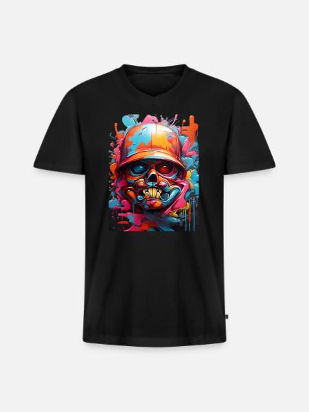 Graffiti style3 - Men's Premium Organic T-shirt with V-neck - black