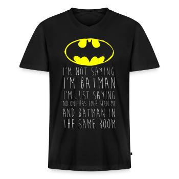 Batman toujours être soi-même en disant - T-shirt encolure en V Premium bio Homme - noir - Devant - Nico (187cm)