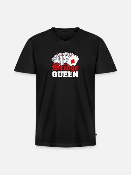 Bridge Queen - Männer Premium Bio T-Shirt mit V-Ausschnitt - Schwarz