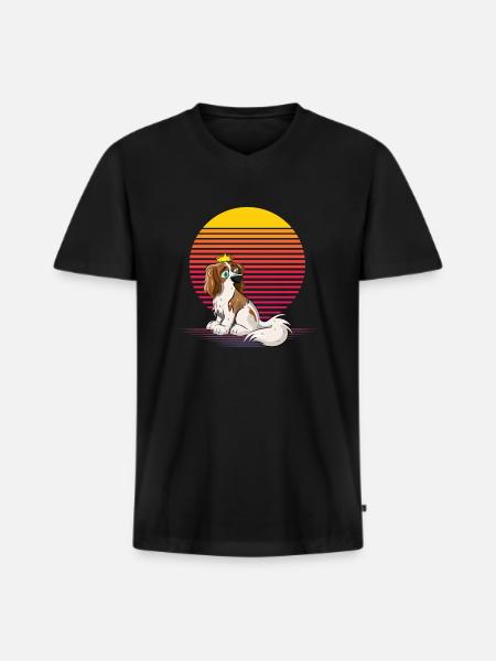 Cavalier Vapor - Men's Premium Organic T-shirt with V-neck - black