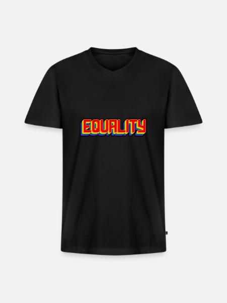 LGBT Equality 2 - Men's Premium Organic T-shirt with V-neck - black