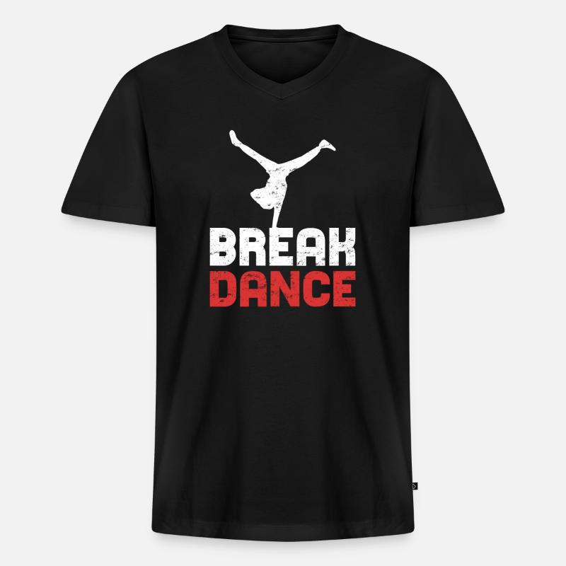 Breakdance Breakdance Breakdancing - Männer Premium Bio T-Shirt mit V-Ausschnitt - Schwarz