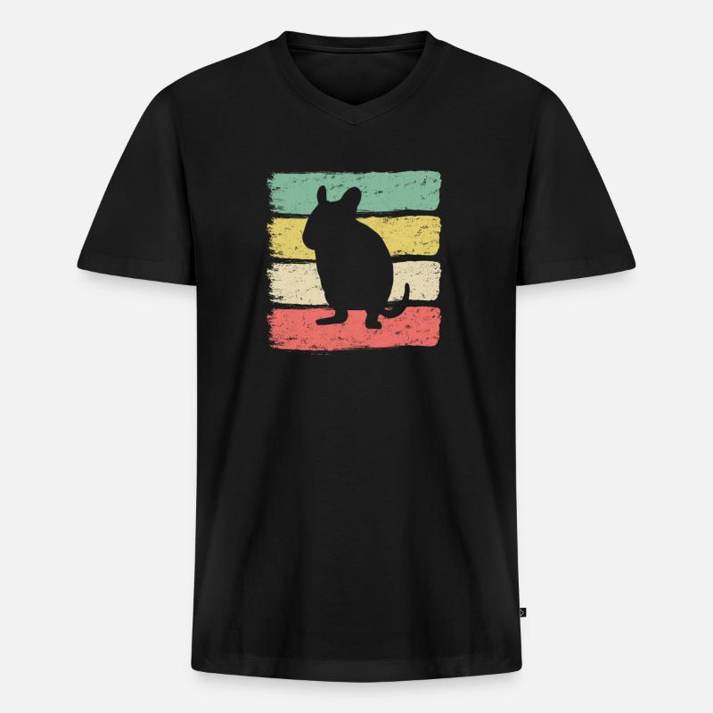Degu - Männer Premium Bio T-Shirt mit V-Ausschnitt - Schwarz