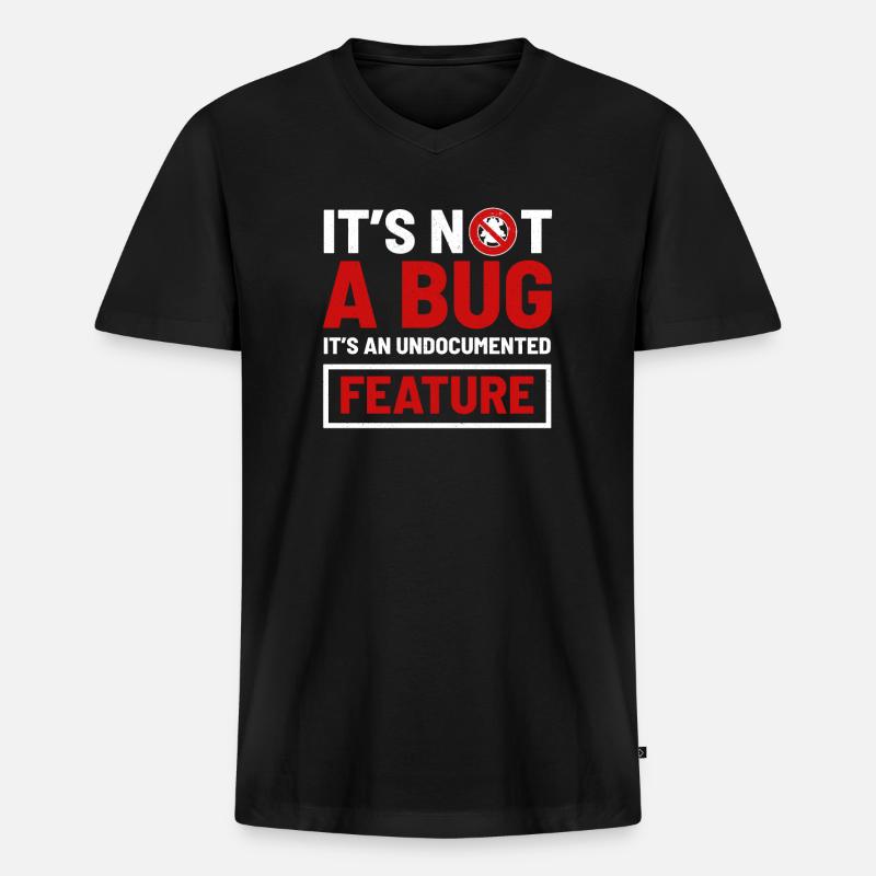 Computerprogrammierung - Männer Premium Bio T-Shirt mit V-Ausschnitt - Schwarz