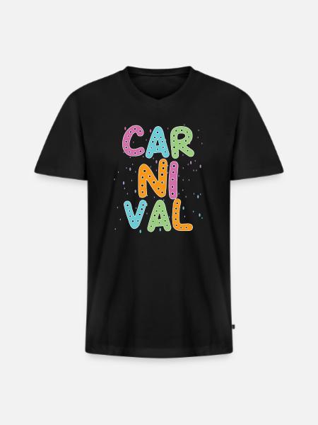 carnival - Men's Premium Organic T-shirt with V-neck - black
