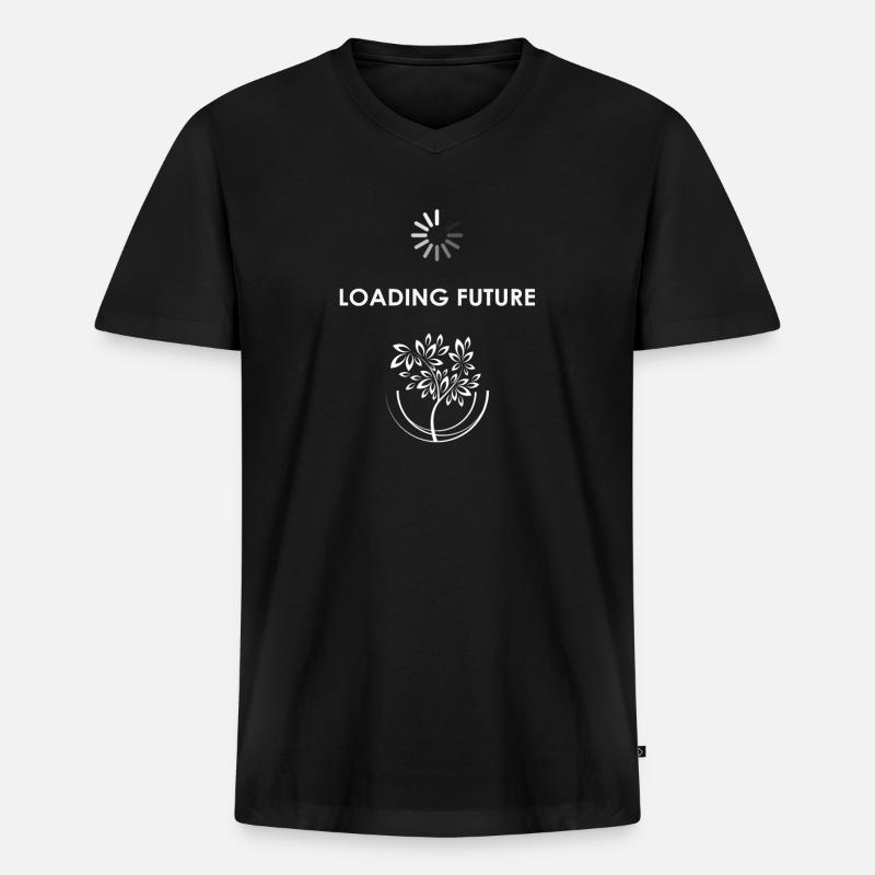 Loading Future Design. - Men's Premium Organic T-shirt with V-neck - black