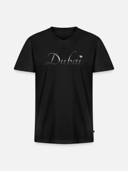 Dubai - Men's Premium Organic T-shirt with V-neck - black