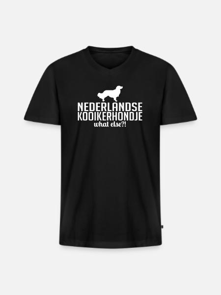Nederlandse Kooikerhondje what else Hundespruch - Men's Premium Organic T-shirt with V-neck - black