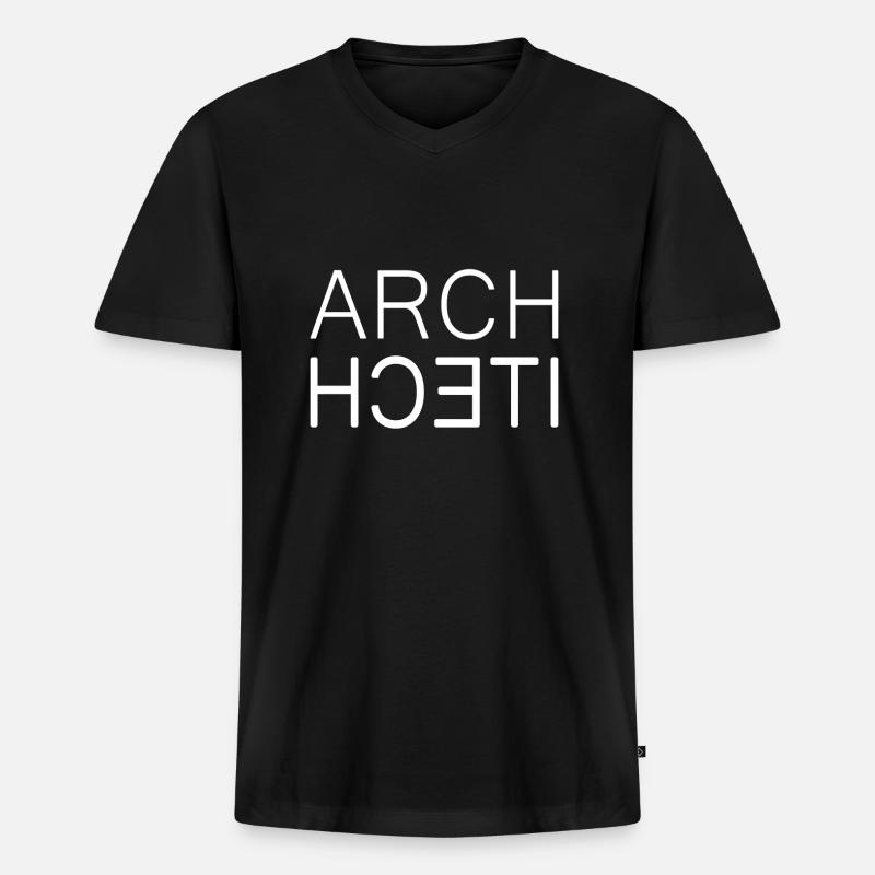 Architektur - Männer Premium Bio T-Shirt mit V-Ausschnitt - Schwarz
