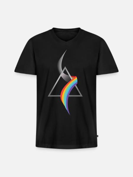 Optics refraction - Men's Premium Organic T-shirt with V-neck - black