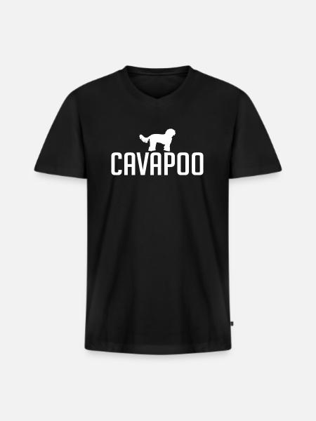 Cavapoo Dog breeds Dogs Wilsigns - Men's Premium Organic T-shirt with V-neck - black