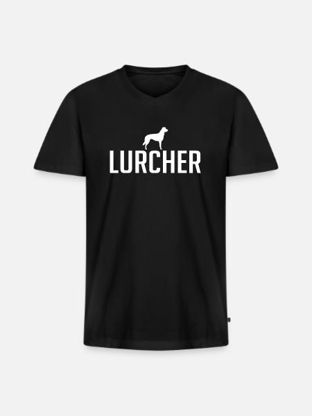 Lurcher Hunderasse Hunde Wilsigns - Männer Premium Bio T-Shirt mit V-Ausschnitt - Schwarz