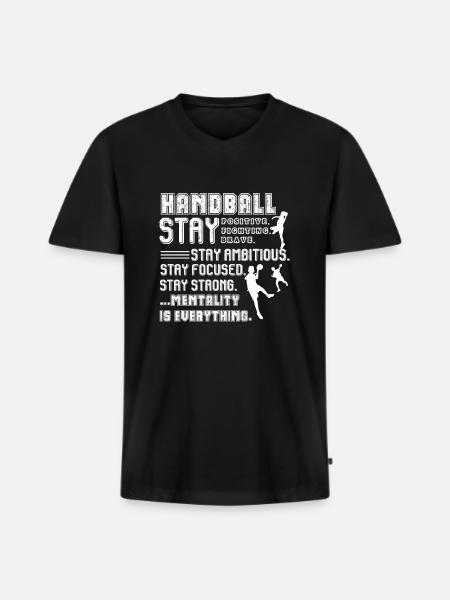 Handball Things About Handball - Men's Premium Organic T-shirt with V-neck - black