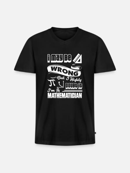 Mathematician I'm A Mathematician - Men's Premium Organic T-shirt with V-neck - black