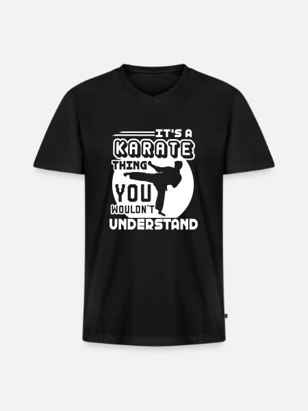 Karate It's A Karate Thing - Men's Premium Organic T-shirt with V-neck - black