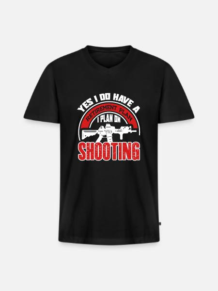 Shooting Retirement Plan On Shooting - Men's Premium Organic T-shirt with V-neck - black