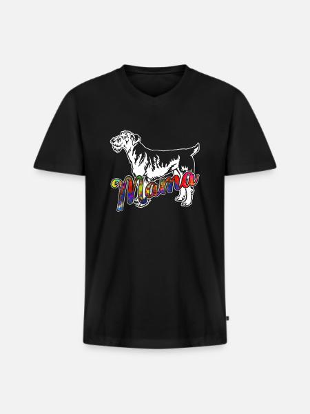 Airedale Terrier Airedale Terrier Mama - Men's Premium Organic T-shirt with V-neck - black