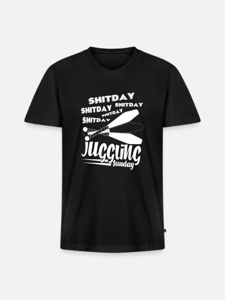 Juggling Love Juggling - Men's Premium Organic T-shirt with V-neck - black