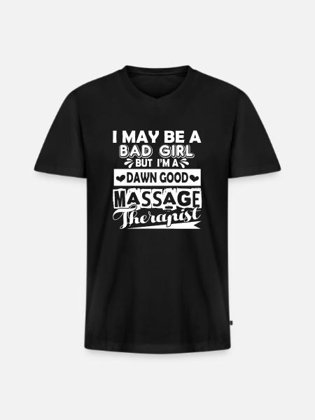 Massage Therapist Good Massage Therapist - Men's Premium Organic T-shirt with V-neck - black