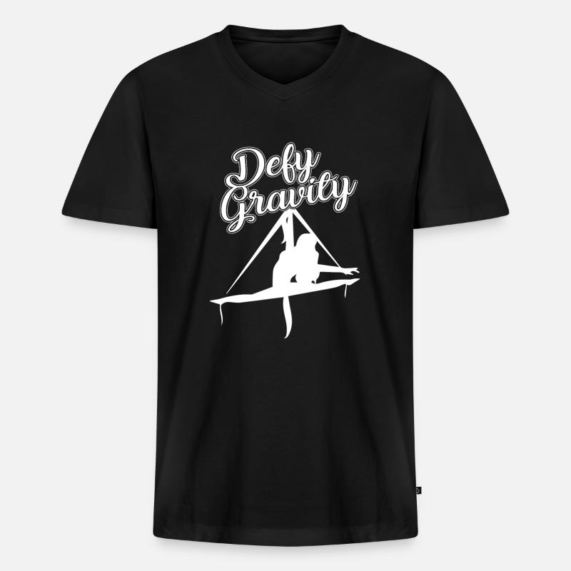 Acrobat Acrobat Defy Gravity - Men's Premium Organic T-shirt with V-neck - black
