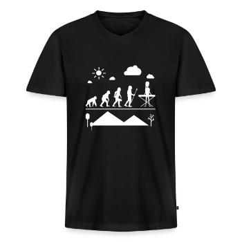 Synthesizer Synthesizer Evolution - Men's Premium Organic T-shirt with V-neck - black - Front - Nico (187cm)