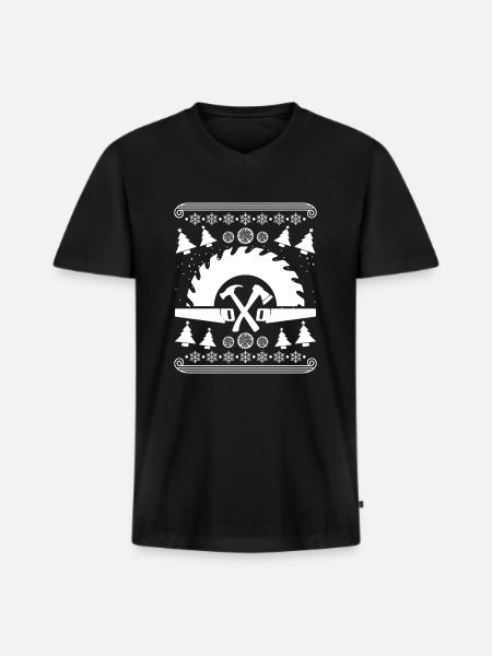 Carpenter Carpenter Christmas - Men's Premium Organic T-shirt with V-neck - black
