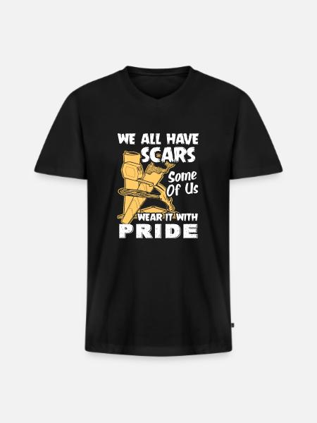 Carpenter We All Have Scars - Men's Premium Organic T-shirt with V-neck - black