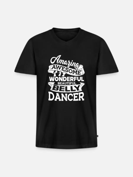 Belly Dance Amazing Belly Dancer - Men's Premium Organic T-shirt with V-neck - black