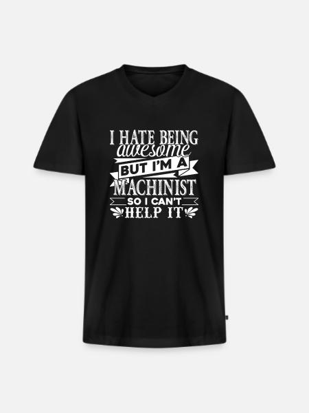 Machinist Awesome Machinist - Men's Premium Organic T-shirt with V-neck - black