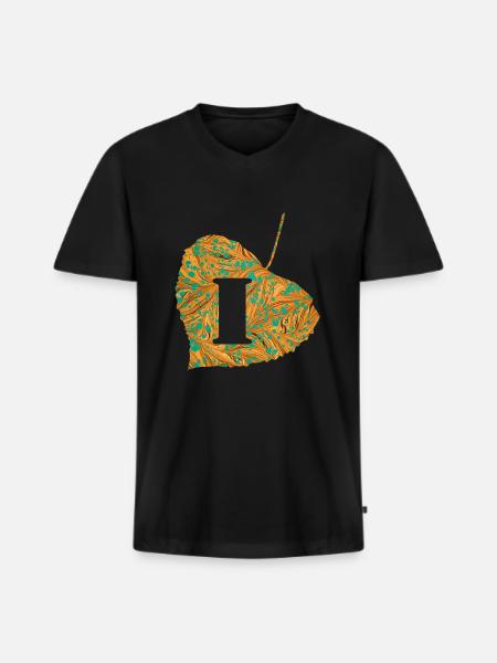 Sheet E 95 I - Men's Premium Organic T-shirt with V-neck - black
