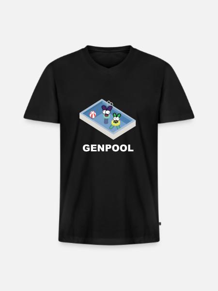 Genpool Lustiges Biologie Shirt - Männer Premium Bio T-Shirt mit V-Ausschnitt - Schwarz