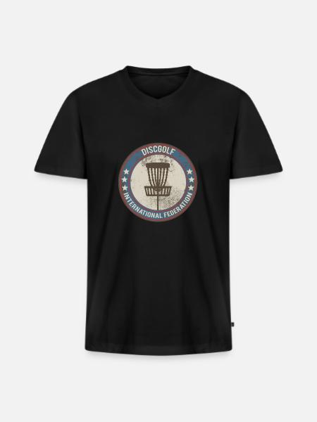 disc golf sport - Men's Premium Organic T-shirt with V-neck - black