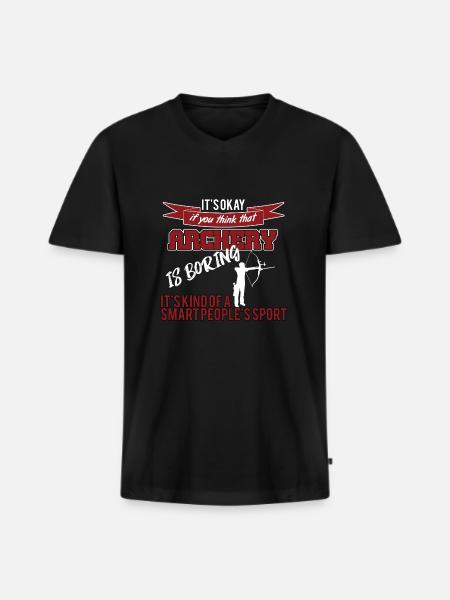 archery archery - Men's Premium Organic T-shirt with V-neck - black