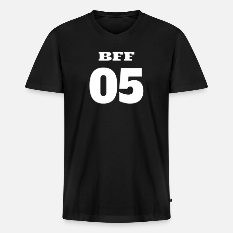 Geschenkidee Freundin schwester - Männer Premium Bio T-Shirt mit V-Ausschnitt - Schwarz
