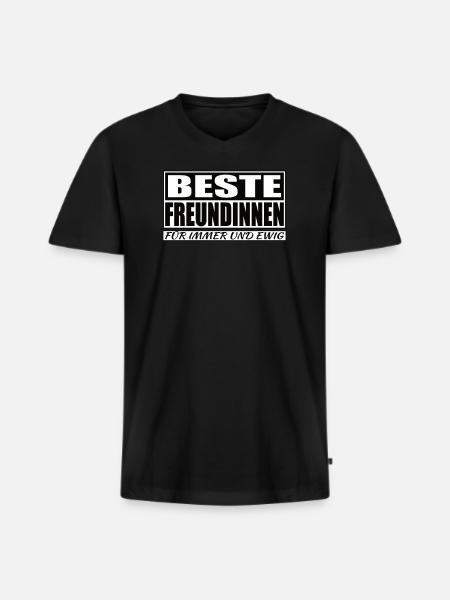 Geschenkidee Freundin schwester - Männer Premium Bio T-Shirt mit V-Ausschnitt - Schwarz