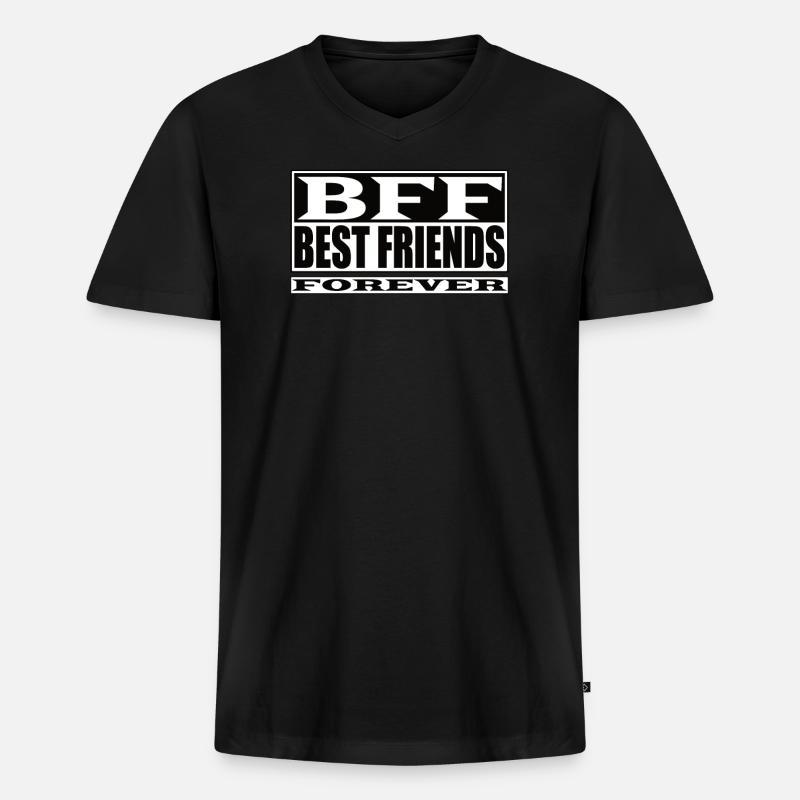 Geschenkidee Freundin schwester - Männer Premium Bio T-Shirt mit V-Ausschnitt - Schwarz