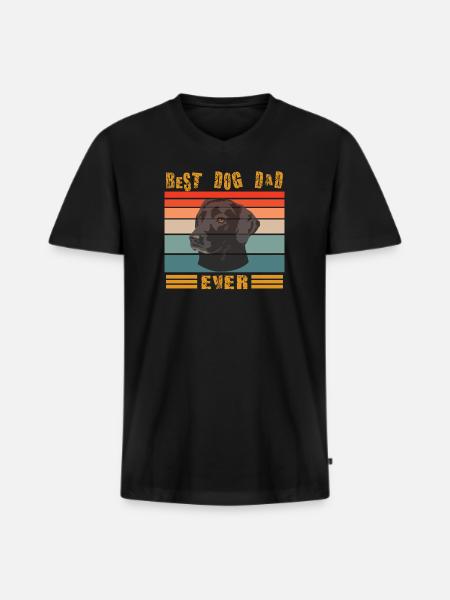 Hund Design für Haustierfreunde - Männer Premium Bio T-Shirt mit V-Ausschnitt - Schwarz