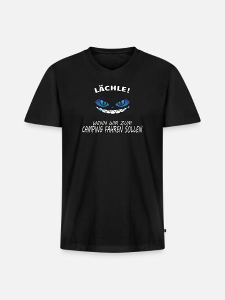 Camper Geschenkidee Camping - Männer Premium Bio T-Shirt mit V-Ausschnitt - Schwarz