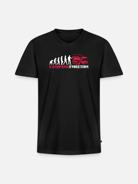 Camper Gift Idea Camping - Men's Premium Organic T-shirt with V-neck - black