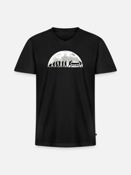 Bordtennis tilbehør Bordtennis motiv - Premium økologisk T-shirt med V-hals til mænd - sort
