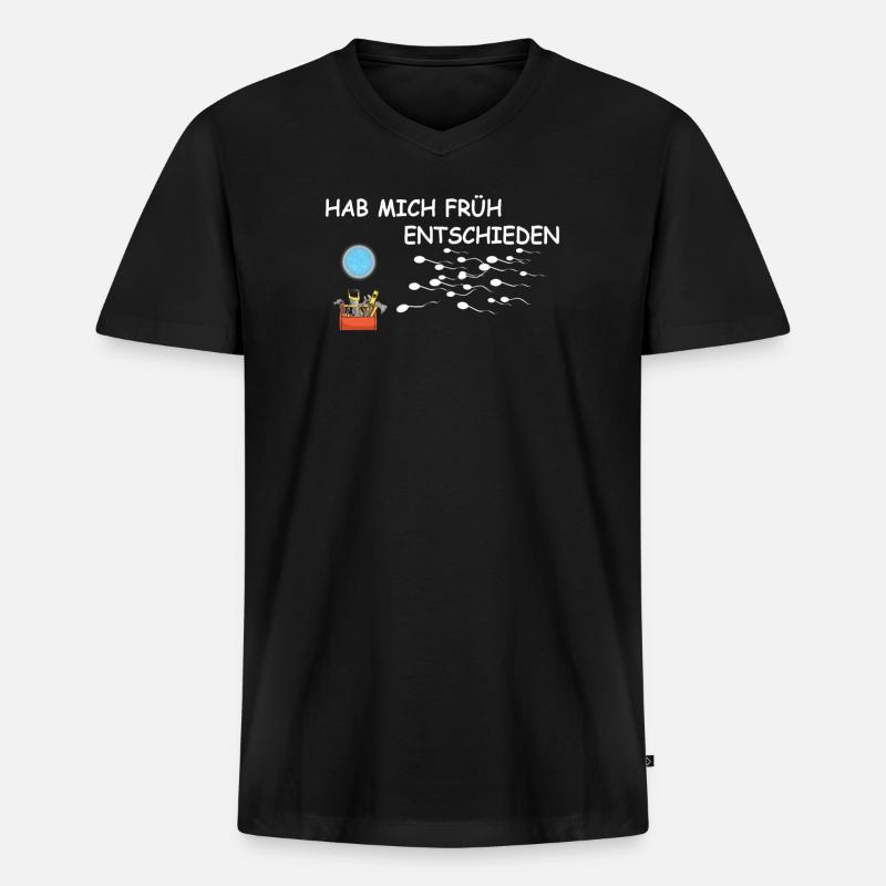 Heimwerker Geschenkidee Handwerker - Männer Premium Bio T-Shirt mit V-Ausschnitt - Schwarz